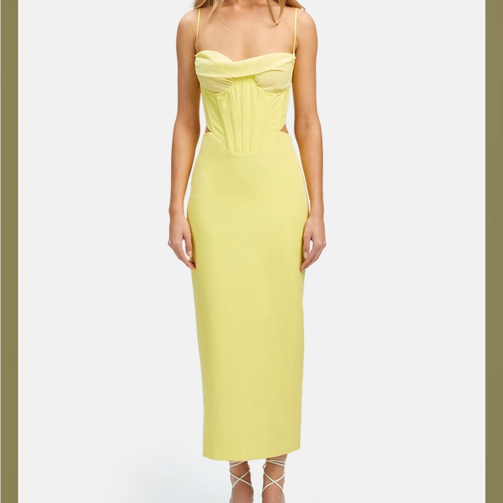 Bardot Martini Corset Cutout Midi Dress